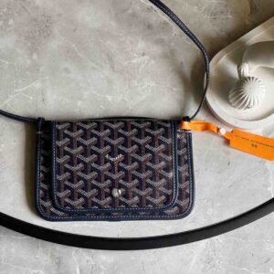 Buy Goyard Plumet Pouch-Wallet Black Goyardine Canvas