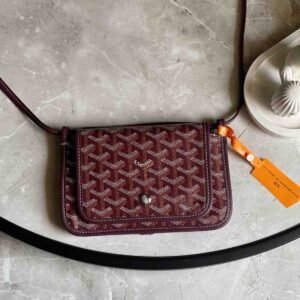 Buy Goyard Plumet Pouch-Wallet Burgundy Goyardine Canvas