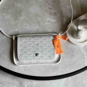 Buy Goyard Plumet Pouch-Wallet White Goyardine Canvas