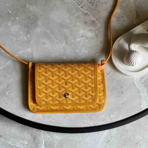 Buy Goyard Plumet Pouch-Wallet Yellow Goyardine Canvas