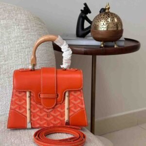 Buy Goyard Saïgon Structure Mini Bag Orange Goyardine Canvas