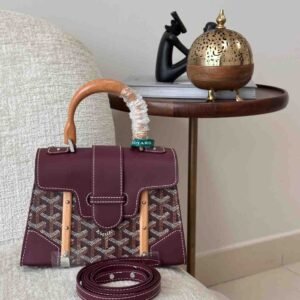 Buy Goyard Saïgon Structure Mini Burgundy Goyardine Canvas