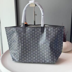 Buy Goyard Saint Louis PM Tote Bag Grey Goyardine Canvas