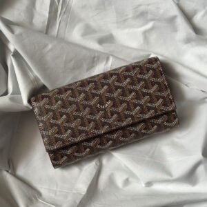 Buy Goyard Wallet Varenne Continental Black & Tan Canvas