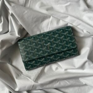 Buy Goyard Wallet Varenne Continental Green Goyardine Canvas
