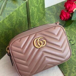Buy Gucci GG Marmont Mini Camera Bag Pink Beige Calfskin