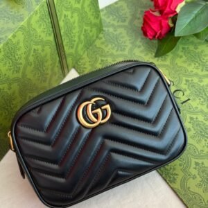 Buy Gucci GG Marmont Small Camera Bag Black Calfskin