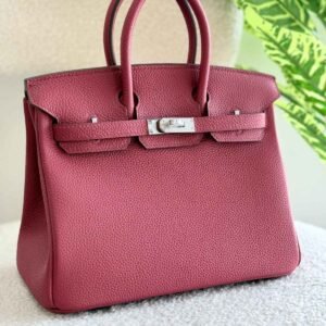 buy Hermes Birkin 25CM Bois De Rose Togo Leather Handbag