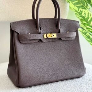 Buy Hermes Birkin 25CM Ebene Togo Leather Handbag