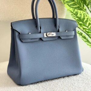 Buy Hermes Birkin 25CM Grey Blue Shade Togo Leather
