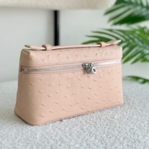 Buy Loro Piana Extra Pocket L19 Light Pink Ostrich Pouch