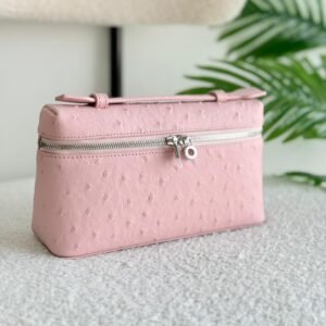 Buy Loro Piana Extra Pocket L19 Pink Ostrich Pouch