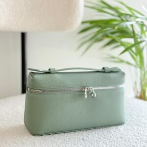Buy Loro Piana Green Leaf Grained Calfskin L19 Pouch