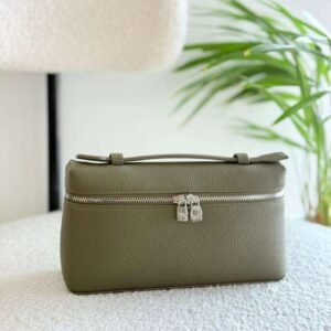 Buy Loro Piana Olive Leaf Grained Calfskin L19 Pouch