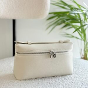 Buy Loro Piana Whisper White Grained Calfskin L19 Pouch