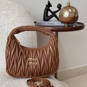 Buy Miu Miu Wander Bag Mini Caramel Brown Matelassé Leather
