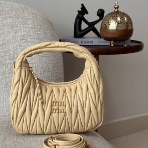 Buy Miu Miu Wander Bag Mini Light Beige Matelassé Leather