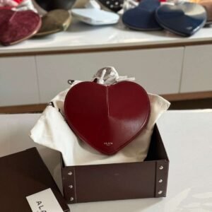 Buy Premium Alaia Le Coeur Bag Dark Red Calfskin