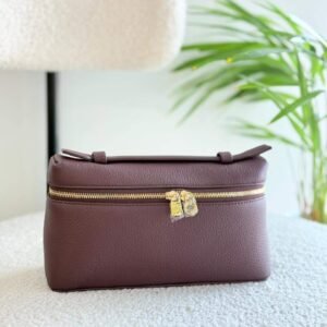 Buy Premium Loro Piana Burgundy Grained Calfskin L19 Pouch