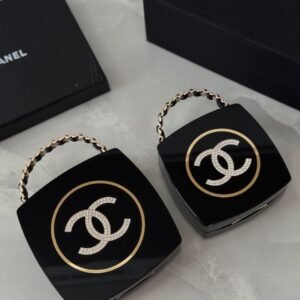 Chanel Black Makeup Palette Minaudiere Mirror Compact Beauty Box Clutch - Dubai Luxury Items