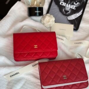 Chanel Classic Wallet On Chain Red Caviar Leather - Dubai Luxury Items