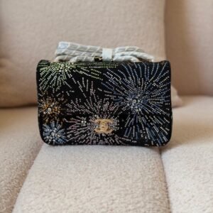 Chanel Multi-Colored Crystals Firework Motif Coco Neige Evening Flap Bag