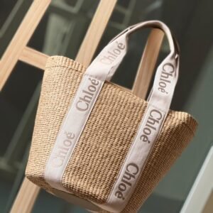 Chloe x Mifuko Large Woody Blushy Beige Fibers Basket Bag - Dubai Luxury Items