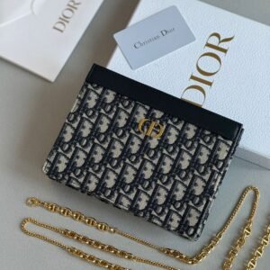 Dior 30 Montaigne Dea Pouch Blue Oblique Jacquard | Dubai Luxury Items