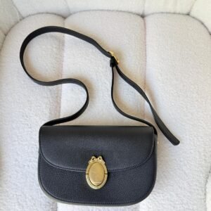 Dior Medium Black Medaillon Flap Bag Grained Calfskin - Dubai Luxury Items