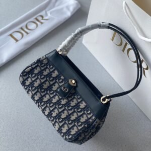Dior Small Blue Dior Oblique Jacquard Dior Key Bag - Dubai Luxury Items