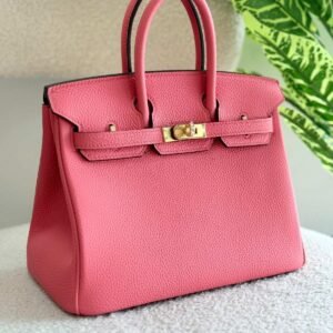 Hermes Birkin 25CM Rose Lipstick Togo Leather Handbag
