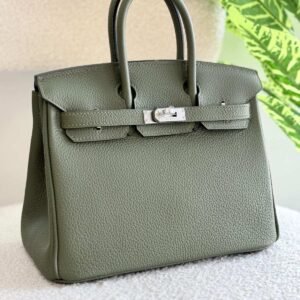 Hermes Birkin 25CM Vert Veronese Togo Leather Handbag
