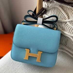 Hermes Constance 18 Blue Celeste Epsom Leather - Dubai Luxury Items