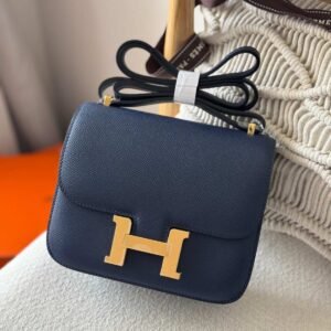 Hermes Constance 18 Blue Saphir Epsom Leather - Dubai Luxury Items