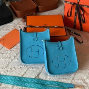 Hermes Evelyne 16 Bleu Nord Taurillon Clemence Leather Amazone bag - Dubai Luxury Items