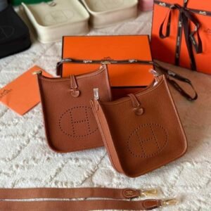 Hermes Evelyne 16 Camel Brown Taurillon Clemence Leather Amazone Bag - Dubai Luxury Items