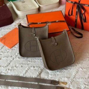 Hermes Evelyne 16 Etoupe Taurillon Clemence Leather Amazone bag - Dubai Luxury Items