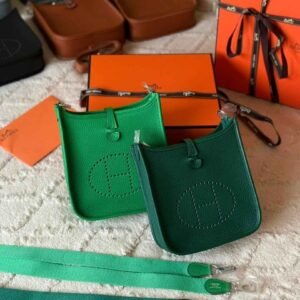 Hermes Evelyne 16 Green Taurillon Clemence Leather Amazone Bag - Dubai Luxury Items