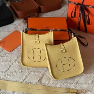 Hermes Evelyne 16 Jaune Poussin Taurillon Clemence Leather Amazone Bag - Dubai Luxury Items