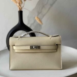 Hermes Kelly Pochette Nata Swift Leather Bag - Dubai Luxury Items