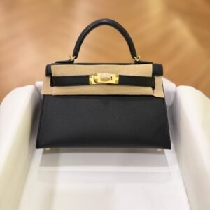 Hermes Mini Kelly 20 Black Epsom Leather GHW - Dubai Luxury Items
