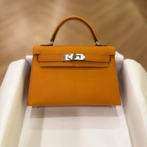 Hermes Mini Kelly 20 Chevre Mysore Epsom Leather SHW - Dubai Luxury Items