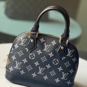 Louis Vuitton Alma BB Black Monogram Ink Calfskin Leather Handbags - Dubai Luxury Items