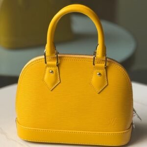 Louis Vuitton Alma BB Bright Yellow Epi Leather Handbag - Dubai Luxury Items