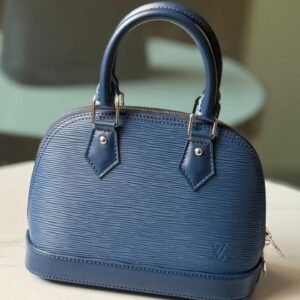 Louis Vuitton Alma BB Denim Blue Epi Leather Handbags - Dubai Luxury Items