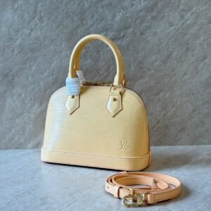 Louis Vuitton Alma BB Light Yellow Epi leather Handbag - Dubai Luxury Items