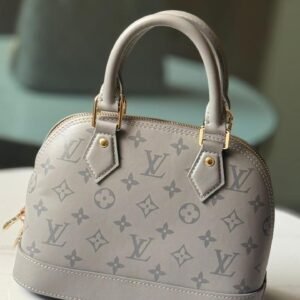 Louis Vuitton Alma BB Trianon Gray Monogram Ink Leather Handbags - Dubai Luxury Items