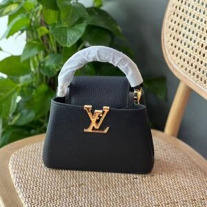 Louis Vuitton Black Taurillon Leather Capucines Mini Bag - Dubai Luxury Items