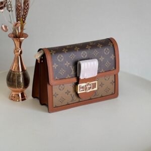 Louis Vuitton Dauphine MM Dark Brown Reverse Monogram Canvas Bag - Dubai Luxury Items