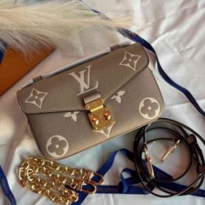 Louis Vuitton Pochette Métis East West Creme Beige Monogram Empreinte Leather Bag - Dubai Luxury Items